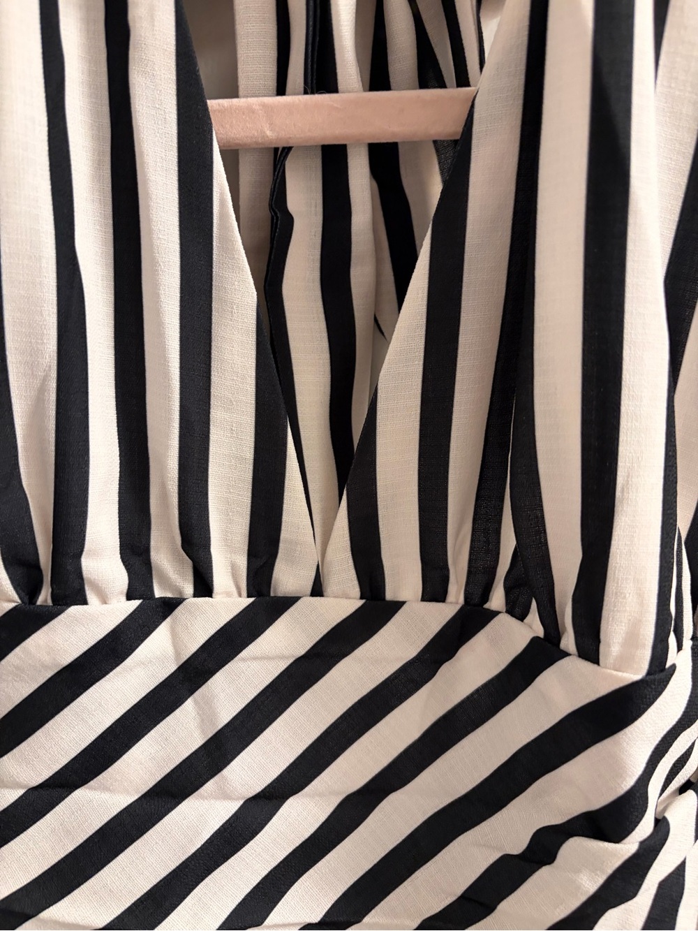 Commense Black & White Striped Halter Maxi - Picture 5 of 13